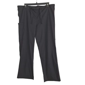 Fundamentals Black Scrub Pants XSSH Drawstring Cargo Medical Uniform Pockets